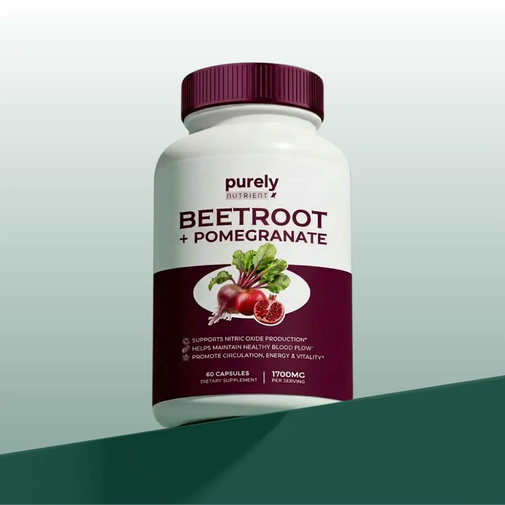Beetroot and pomegranate capsules with no fillers