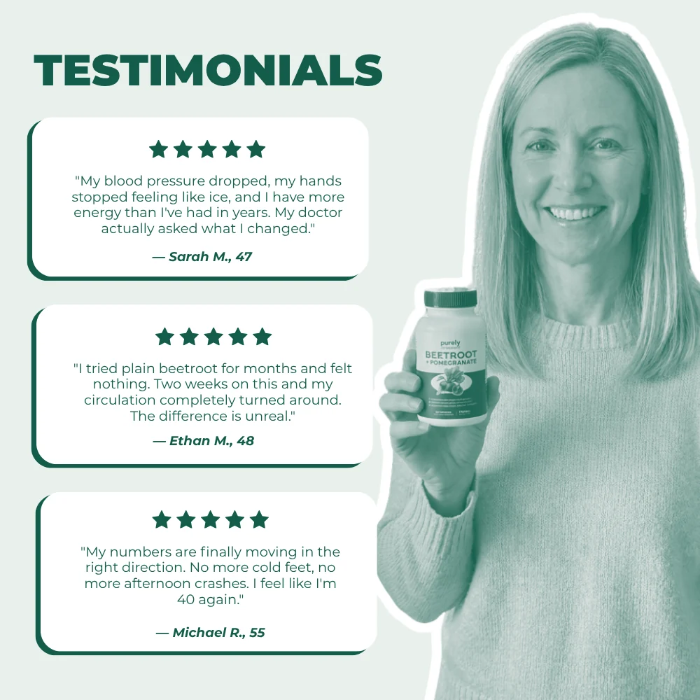 Purely Nutrient beetroot and pomegranate supplement capsules