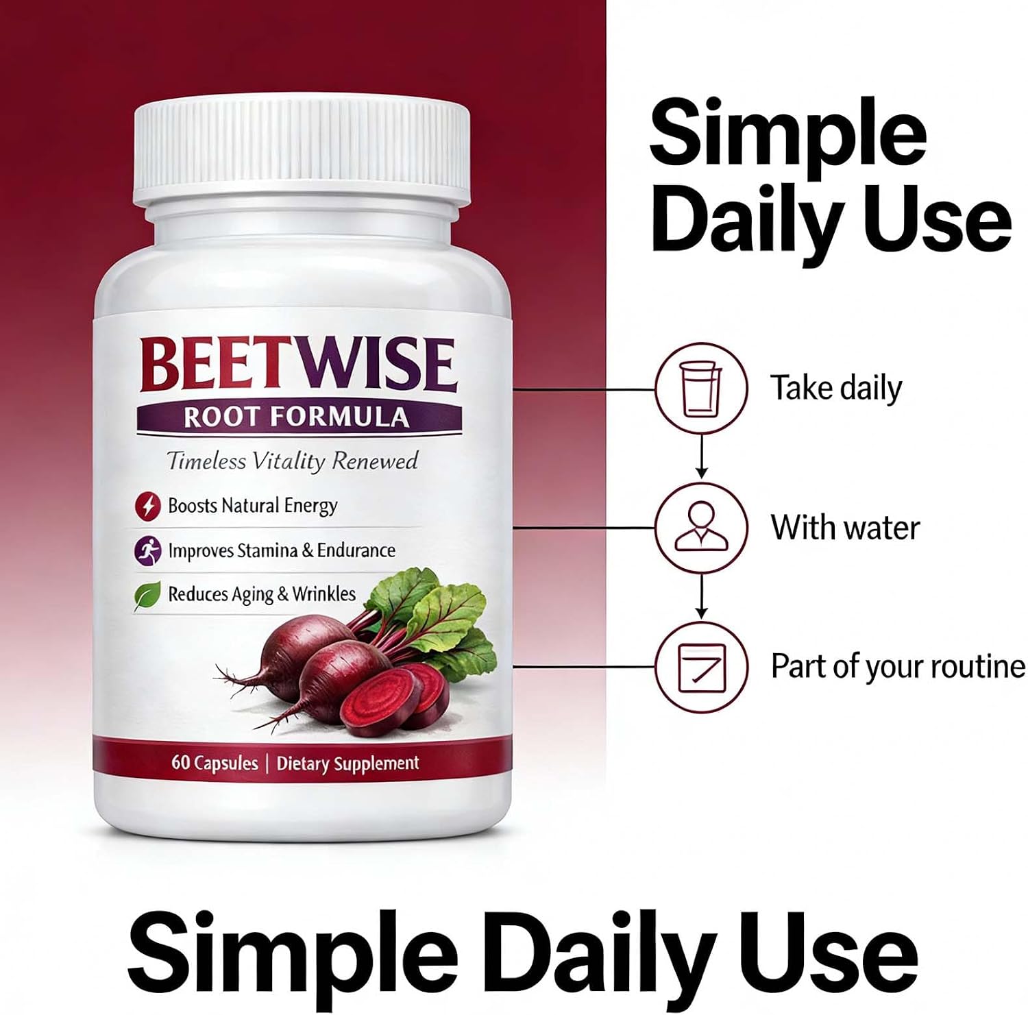 Zenthers Beetwise Root Formula with beetroot extract