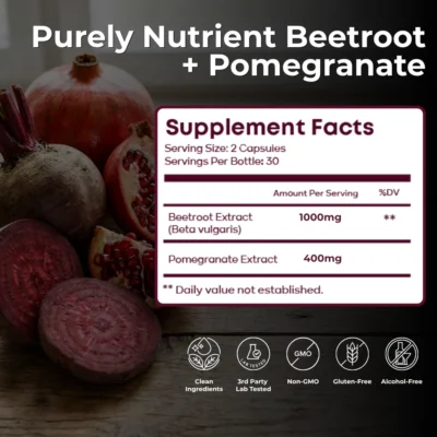 Purely Nutrient Beetroot + Pomegranate 1700mg formula